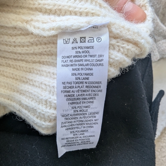 French Connection Two-Tone Turtleneck Sweater - Picture 6 of 6